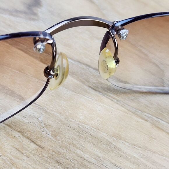 💜Vintage Gloria Vanderbilt Rimless Ombre Sunglasses - Picture 7 of 12